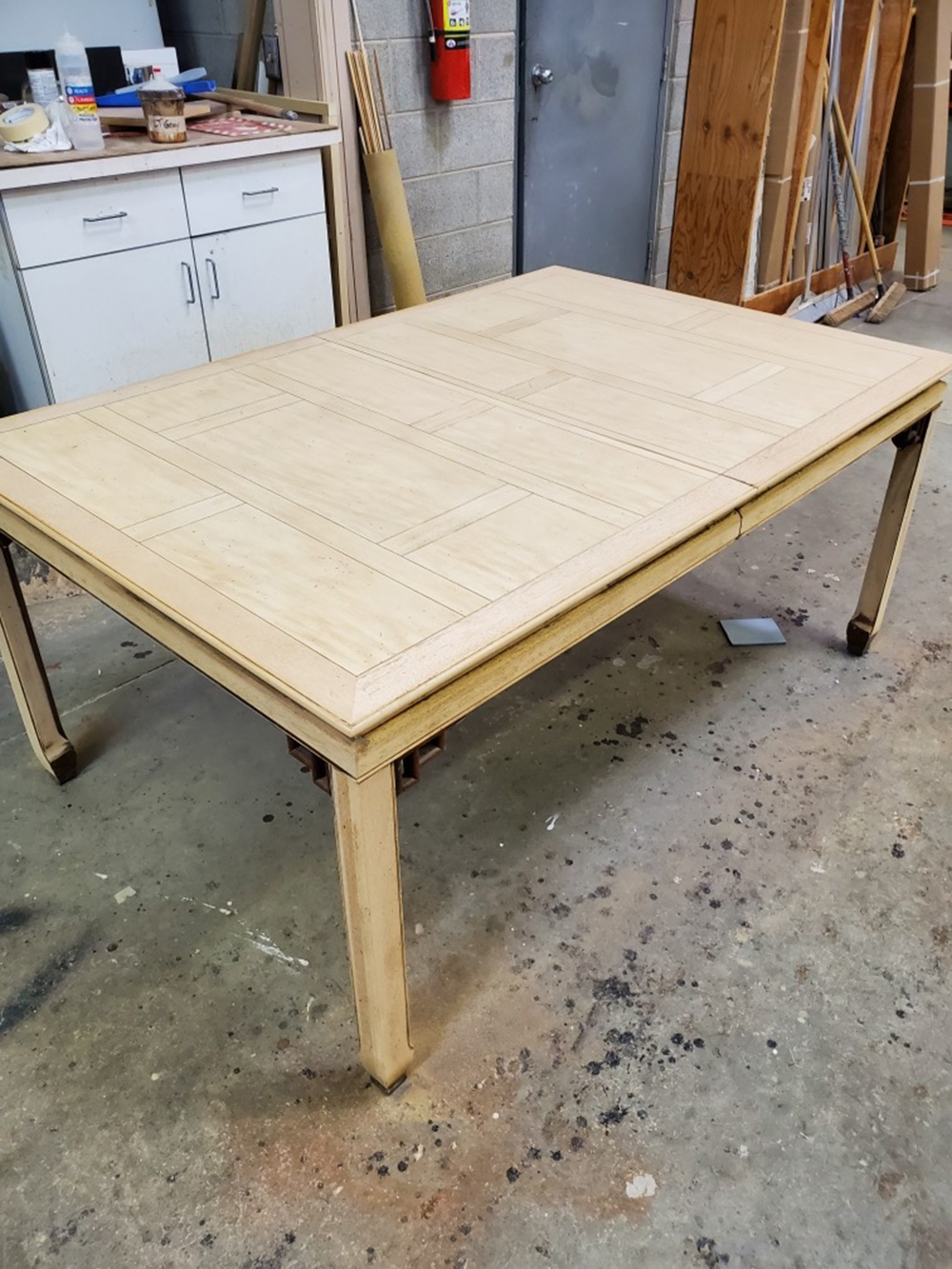 Vintage Table After Sanding - Room For Tuesday